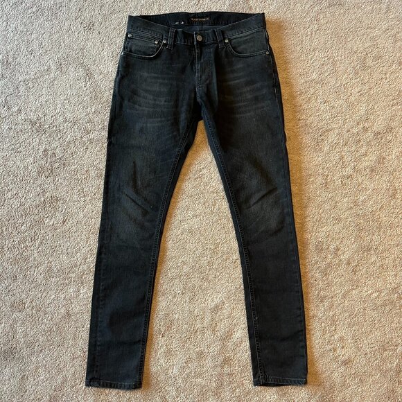 Nudie Jeans Slim Straight Black Denim - Picture 1 of 6